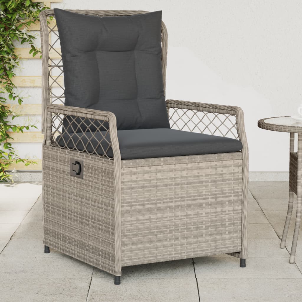 vidaXL Tuinstoelen 2 st verstelbaar poly rattan zwart