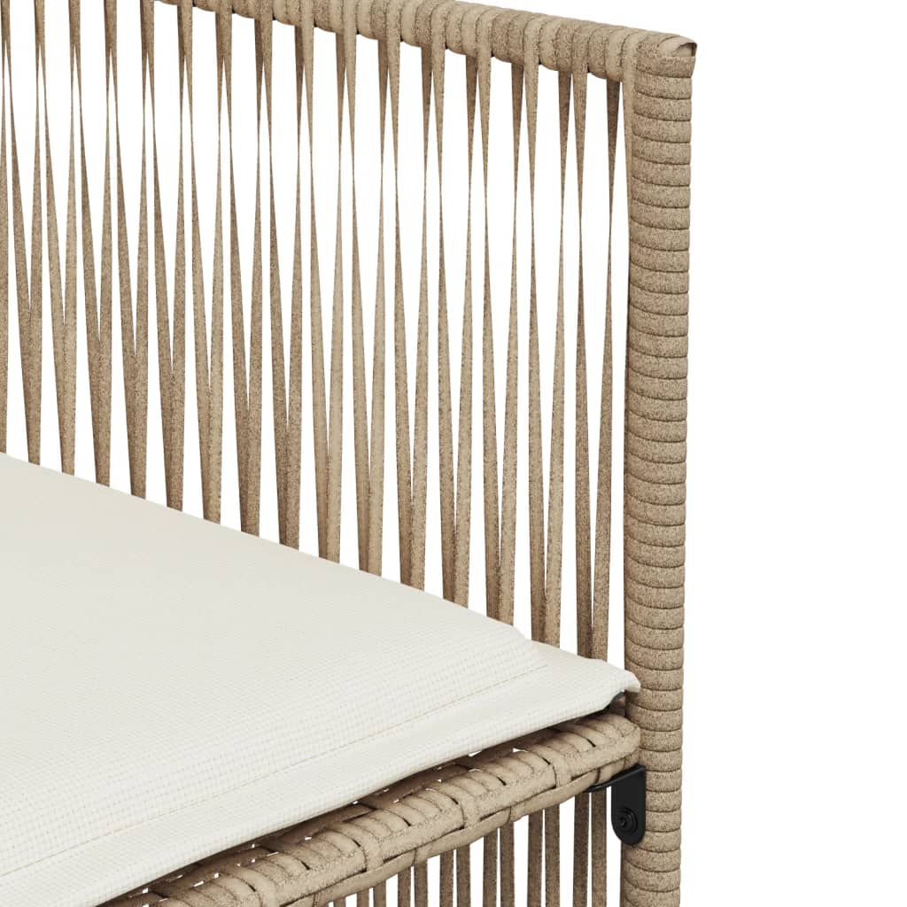 vidaXL 7-delige Tuinset met kussens poly rattan zwart