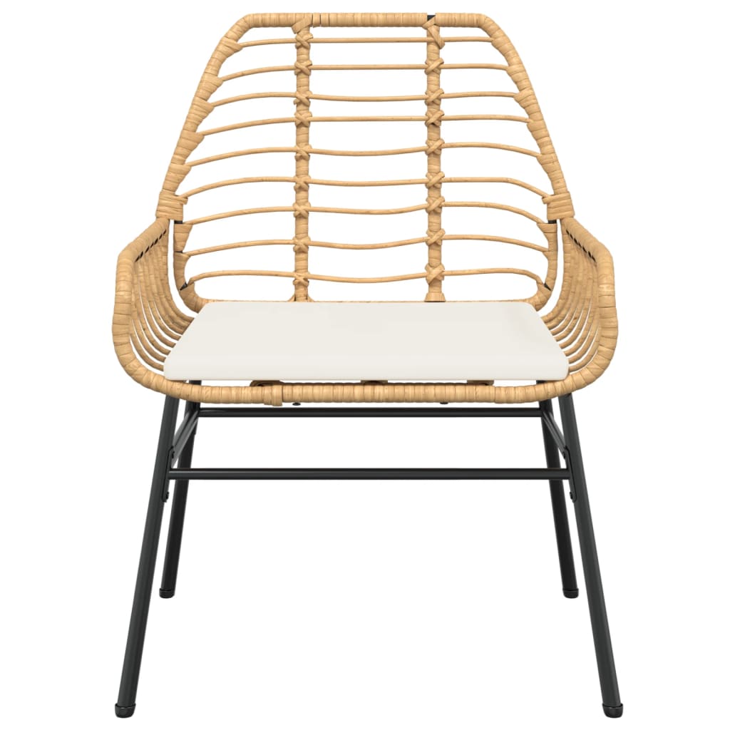 vidaXL Garden Chairs 2 pcs poly rattan black