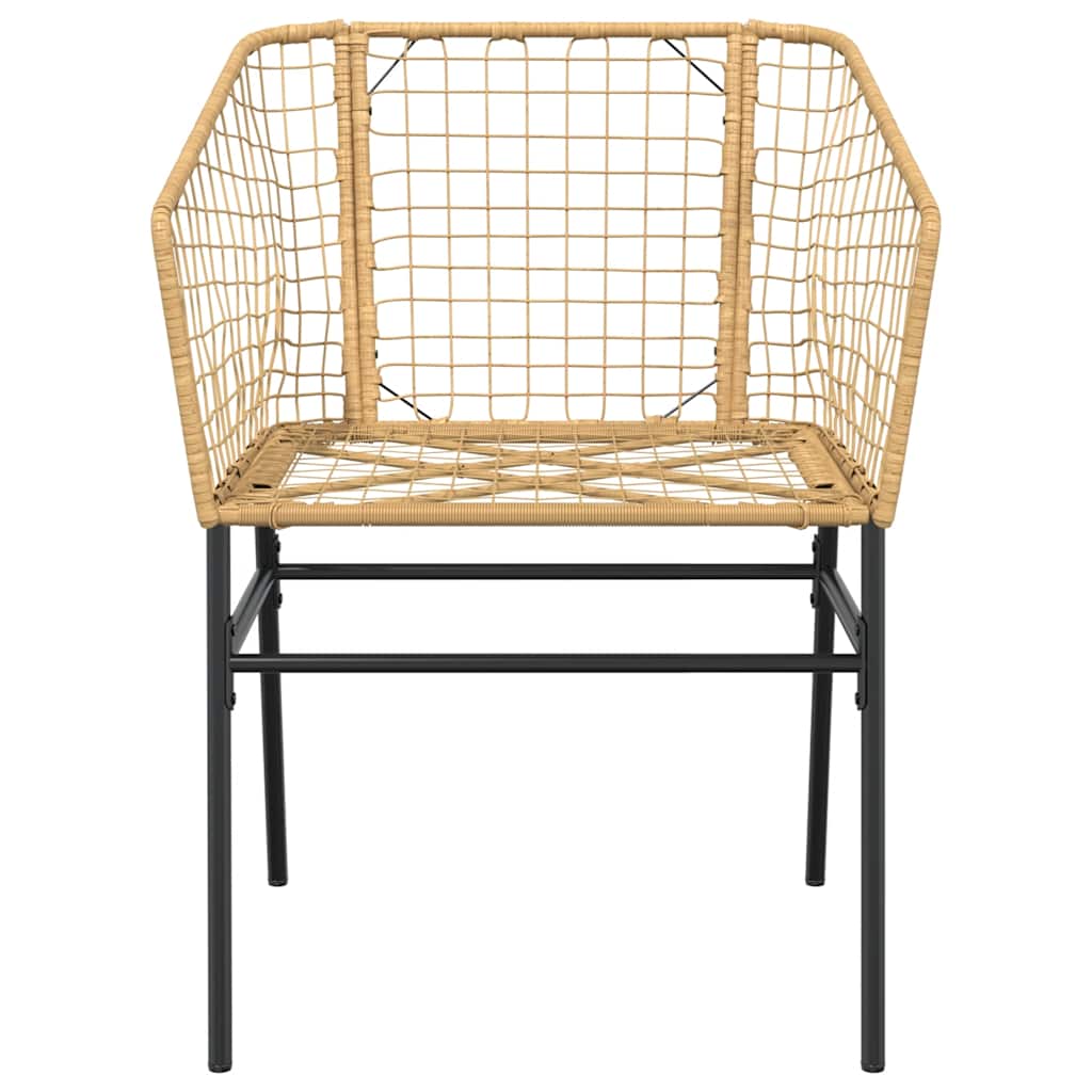 vidaXL Tuinstoelen 2 st poly rattan zwart