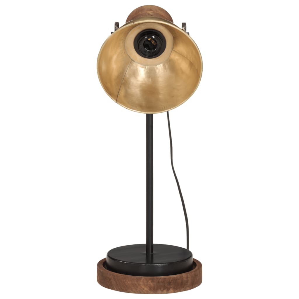 vidaXL Bureaulamp 25 W E27 17x17x50 cm antiek messingkleurig