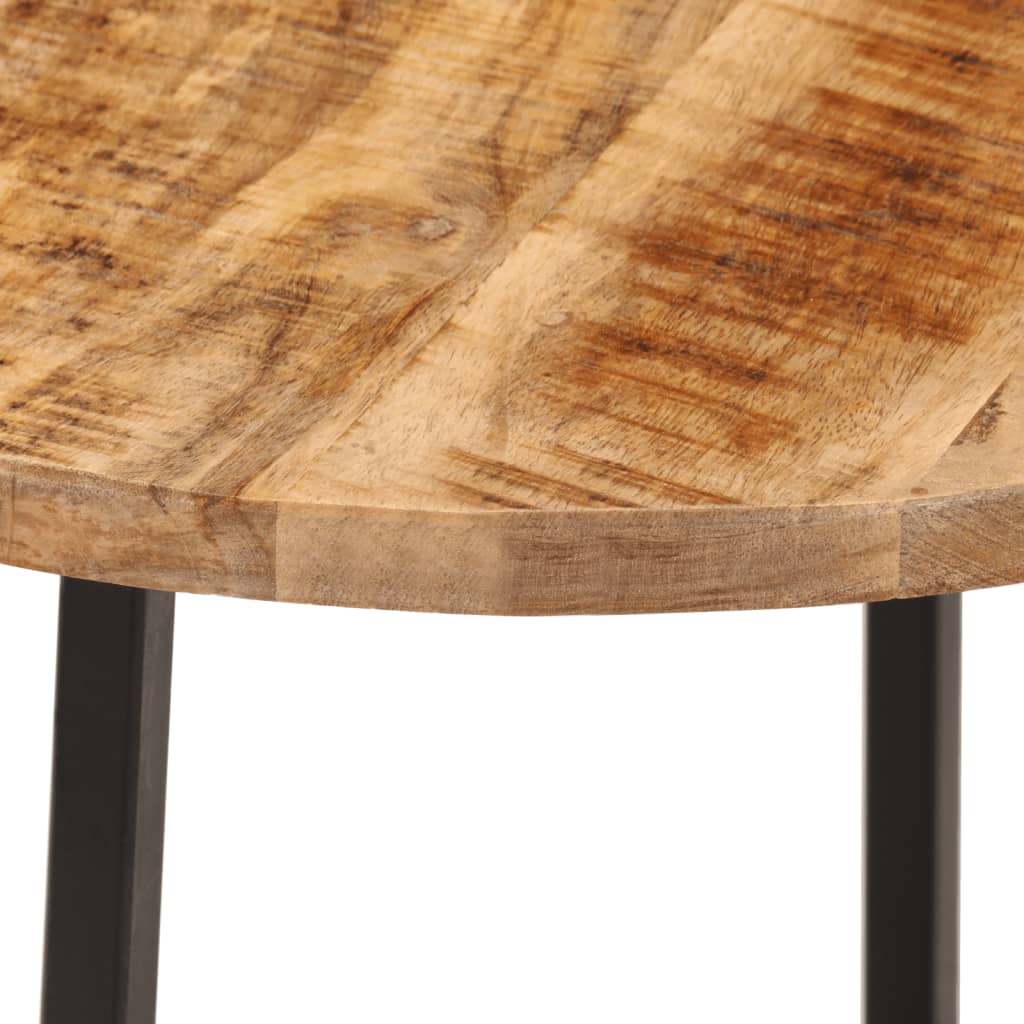 vidaXL Salontafel 54x54x35 cm massief mangohout en ijzer