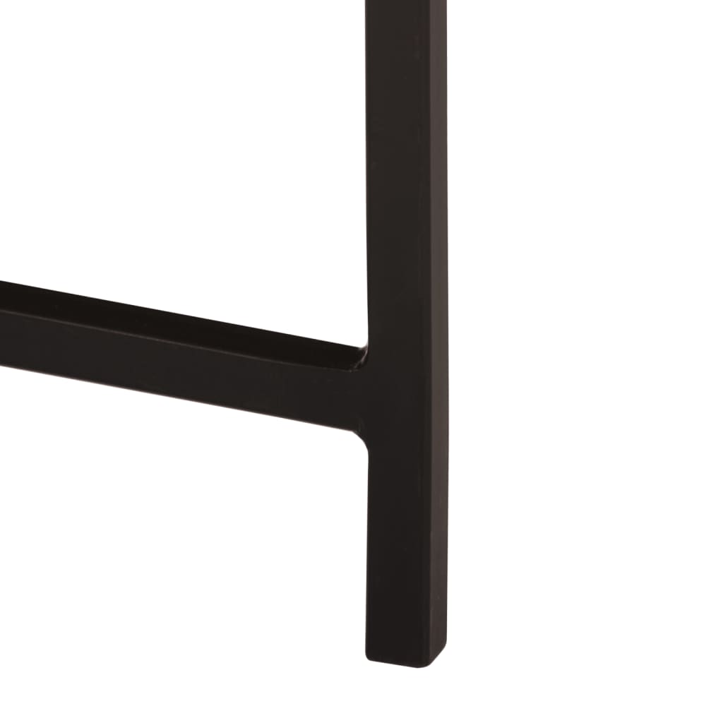 vidaXL Salontafel 54x54x35 cm massief mangohout en ijzer