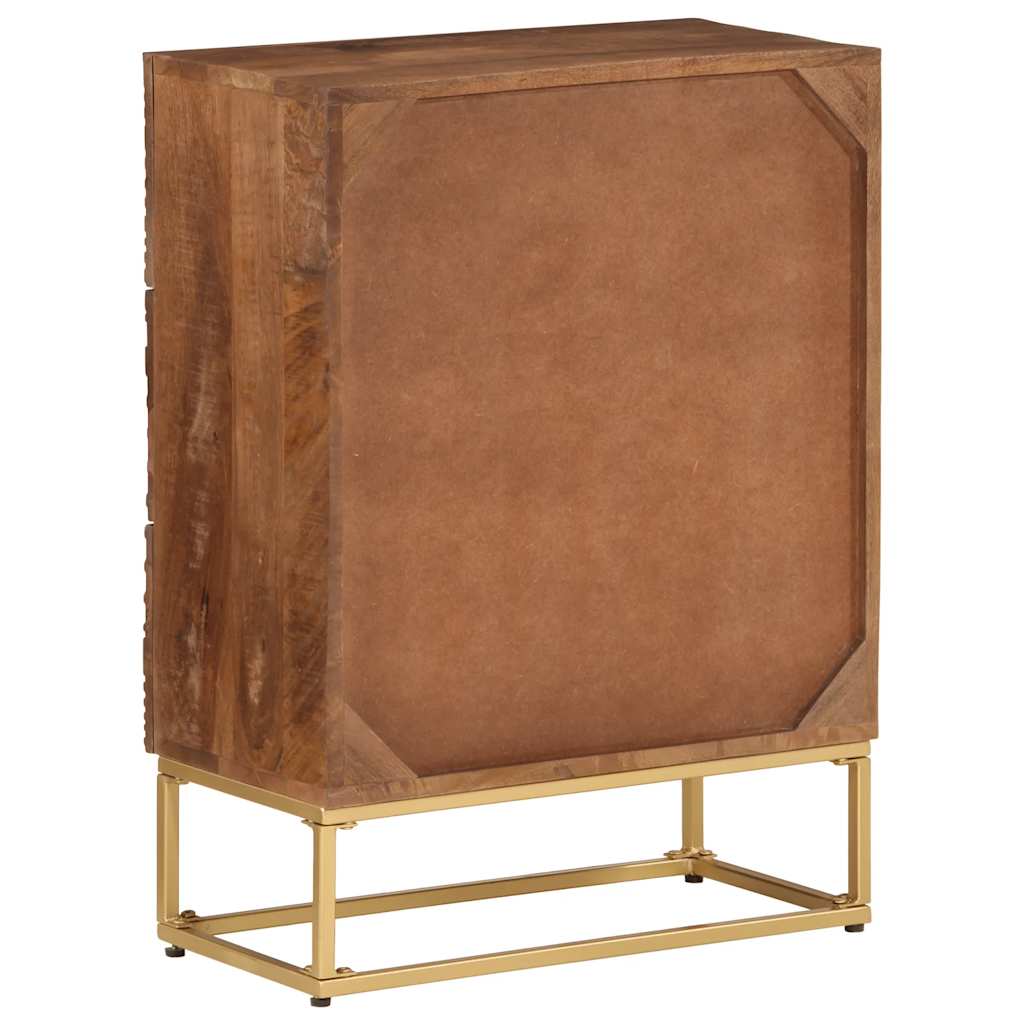 vidaXL Ladekastje 55x30x76 cm massief mangohout en ijzer