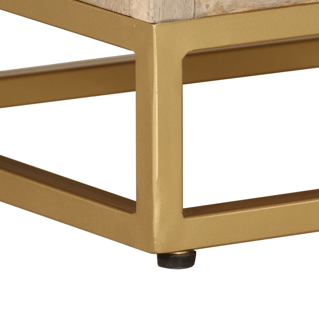 vidaXL Bedside Cabinet 40x30x50 cm Solid Mango Wood and Iron