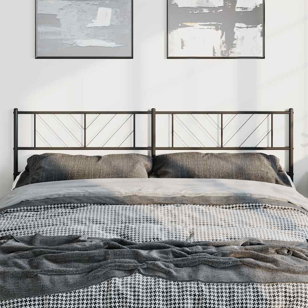 vidaXL Replacement Headboard 75 cm Metal Black