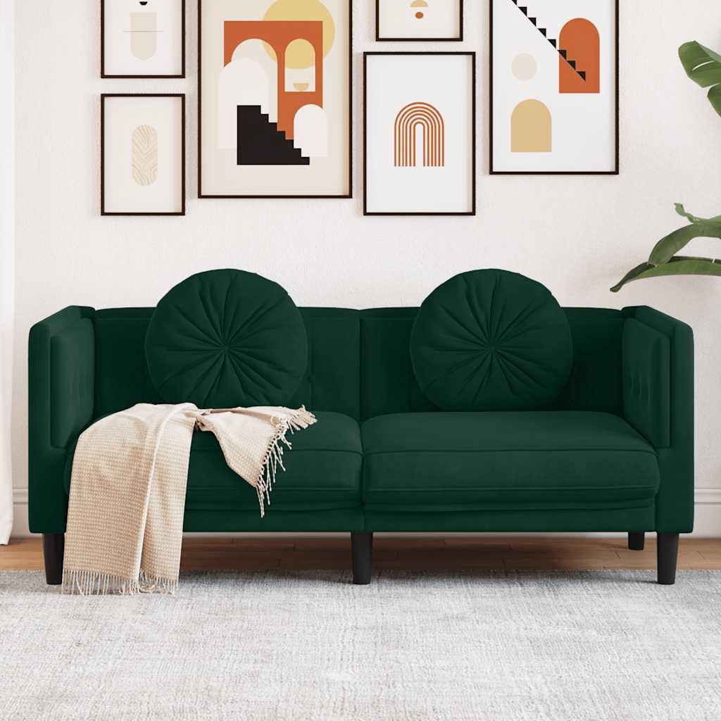 vidaXL Fauteuil met kussen fluweel lichtgrijs
