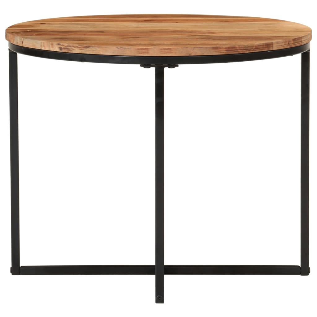 vidaXL Coffee table 45x45x35 cm solid acacia wood and iron