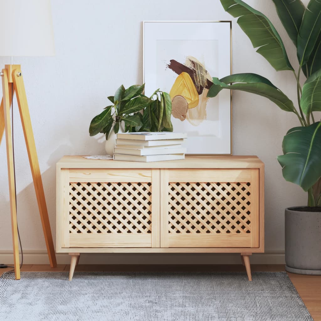 vidaXL Louvered Cabinet Doors 2 pcs 39.5x39.5 cm Solid Pine Wood