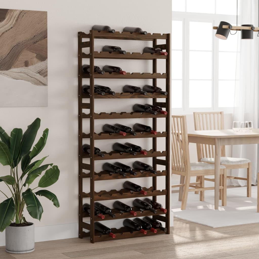 vidaXL Wine Rack for 12 Bottles Pine Wood