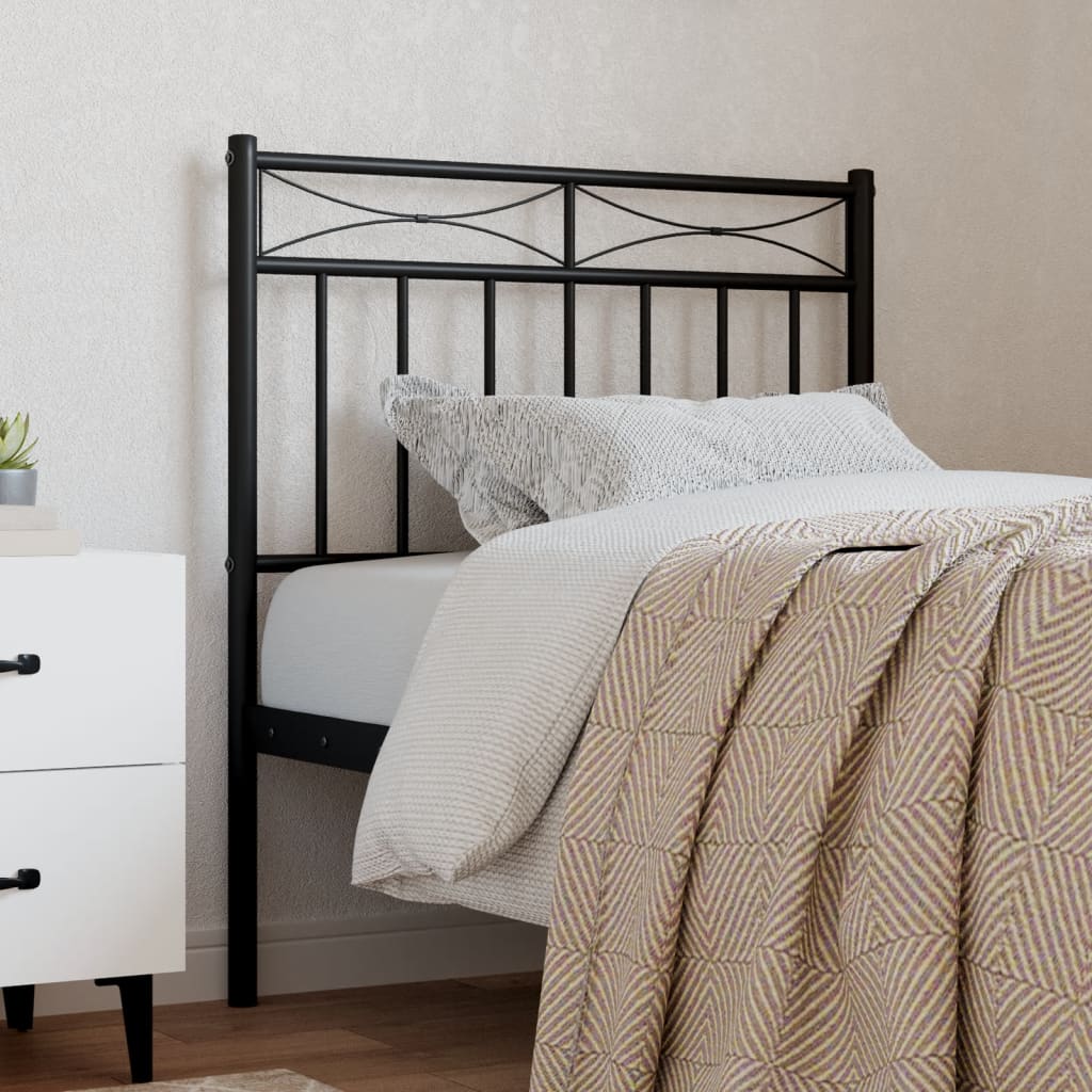 vidaXL Vervangend hoofdbord 75 cm metaal zwart