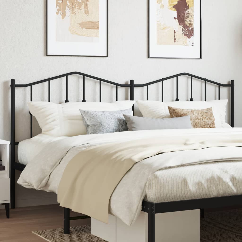 vidaXL Replacement Headboard 90 cm Metal Black