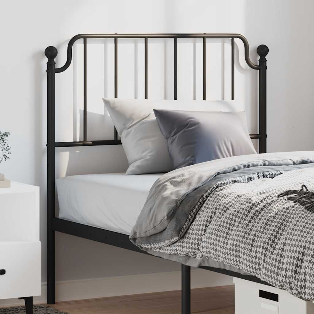 vidaXL Replacement Headboard 90 cm Metal Black
