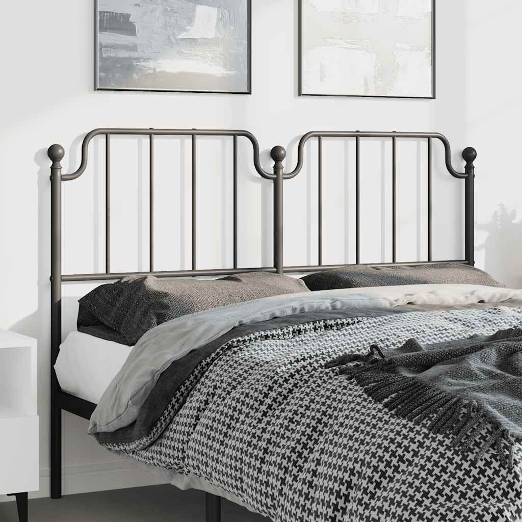 vidaXL Replacement Headboard 90 cm Metal Black