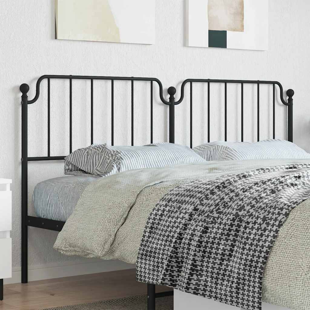 vidaXL Replacement Headboard 90 cm Metal Black