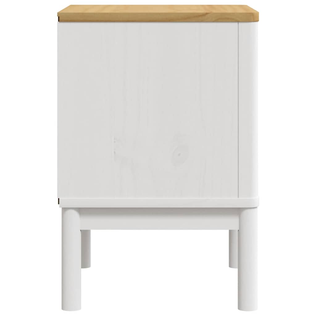 vidaXL Nachtkastje FLORO 45x39x57 cm massief grenenhout wasbruin