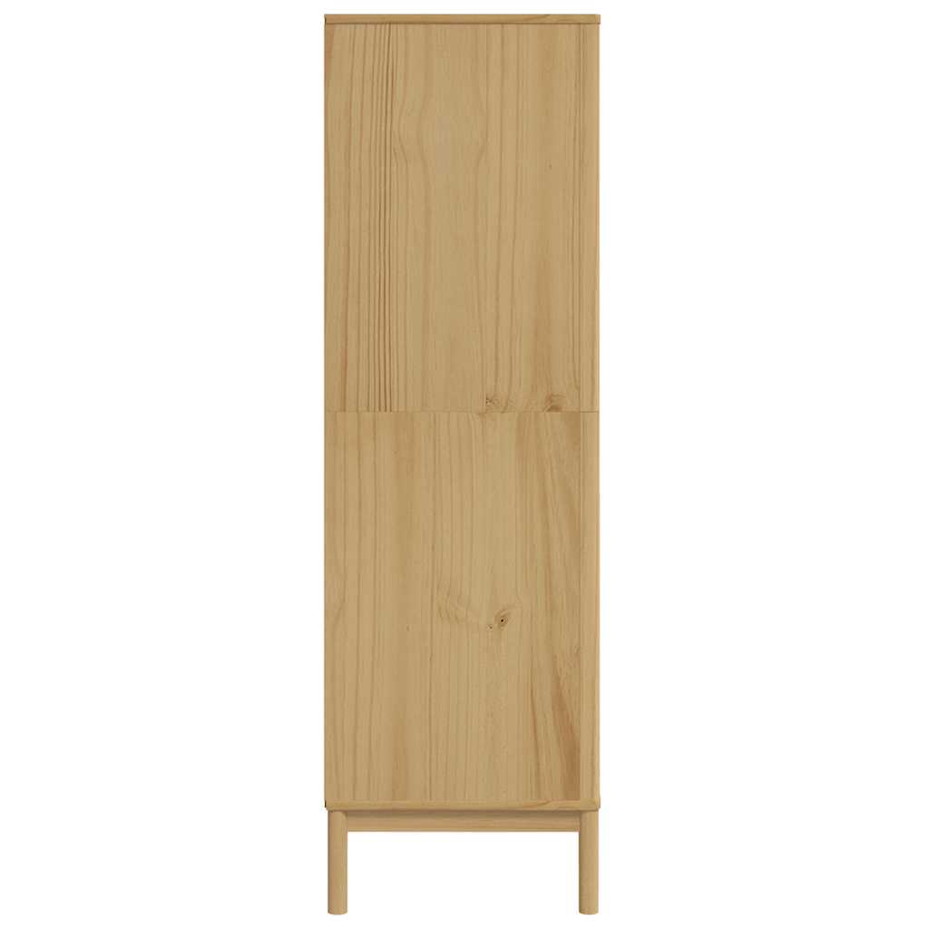 vidaXL Kledingkast FLORO 77x53x171 cm massief grenenhout wasbruin