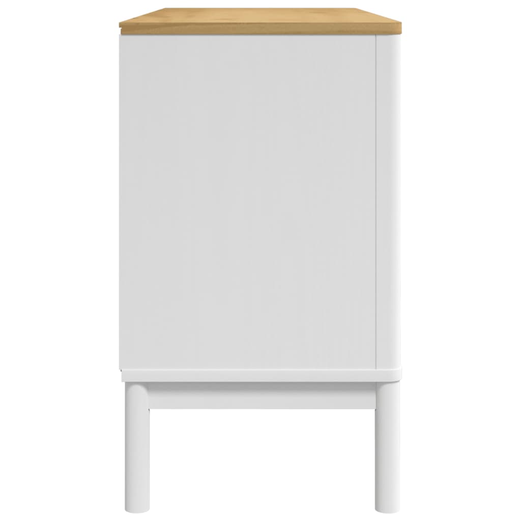 vidaXL Sideboard FLORO 114x43x74 cm solid pine wash brown