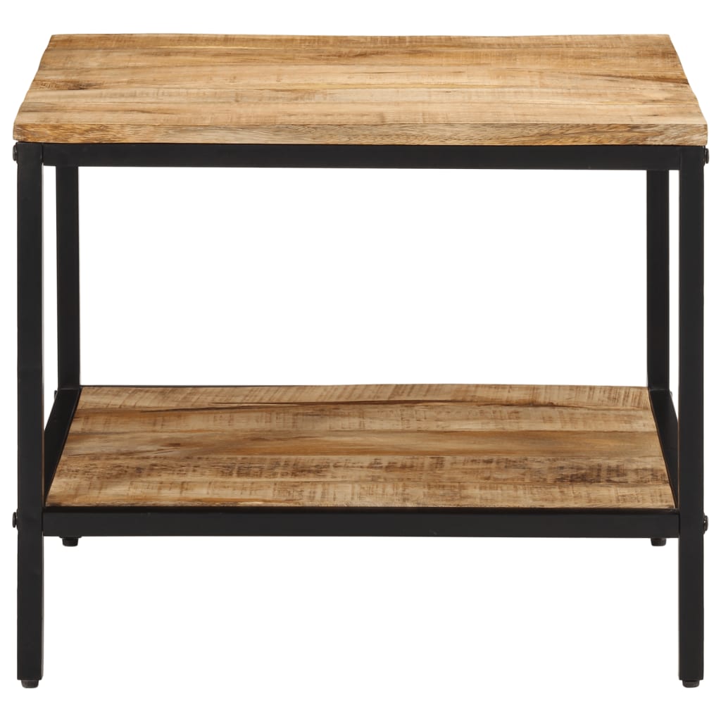 vidaXL Salontafel 45x45x35 cm massief ruw mangohout