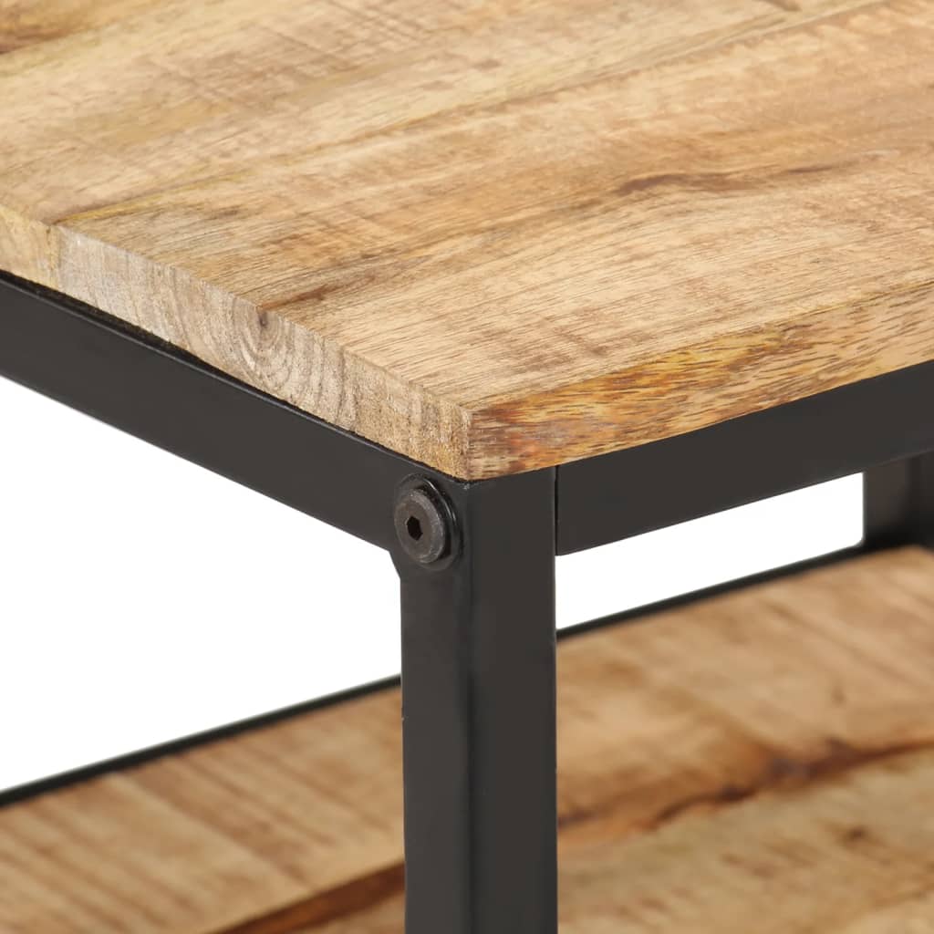 vidaXL Salontafel 45x45x35 cm massief ruw mangohout