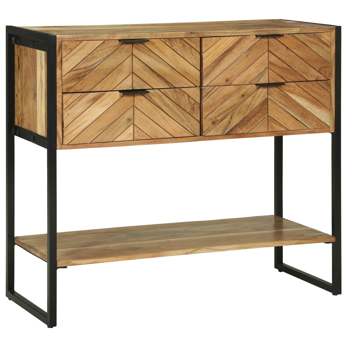 vidaXL Wandtafel met lade Bruin 90 x 35 x 75 cm Massief Acacia Hout