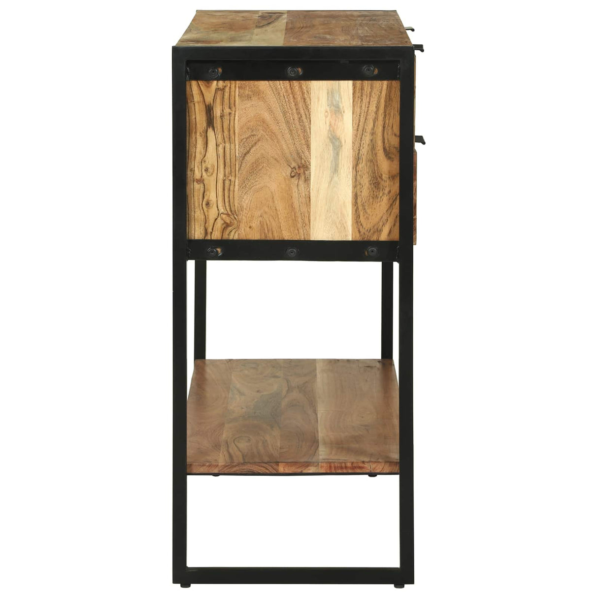 vidaXL Wandtafel met lade Bruin 90 x 35 x 75 cm Massief Acacia Hout