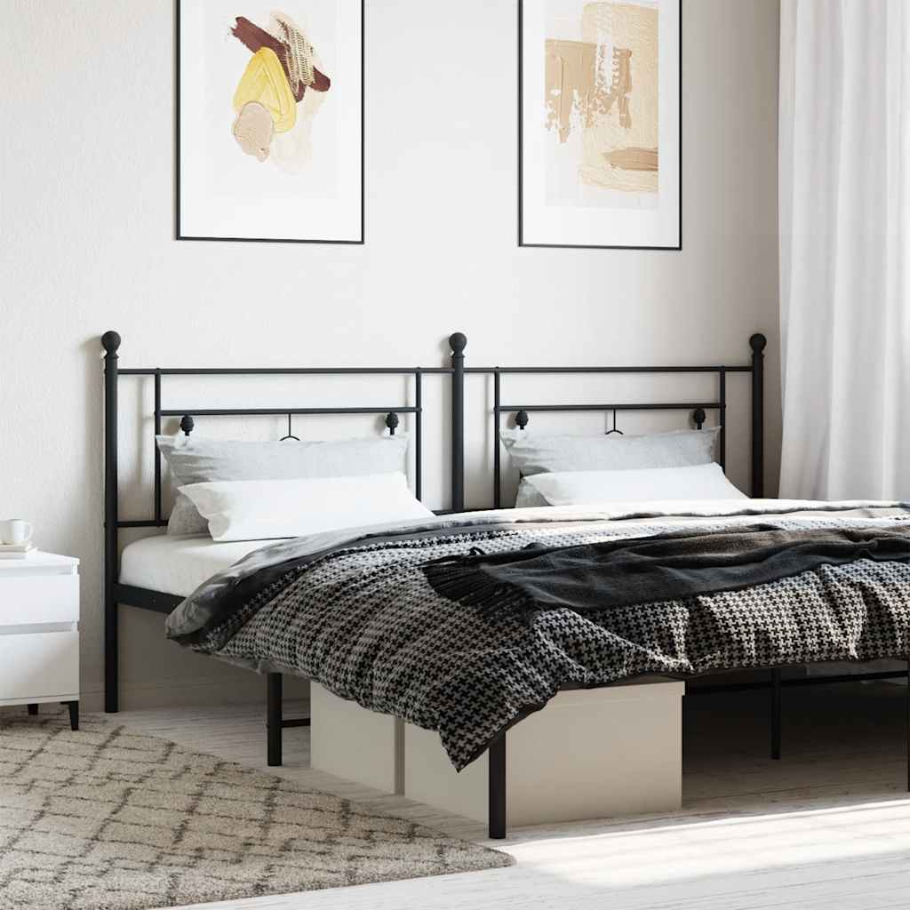 vidaXL Replacement Headboard 90 cm Metal Black