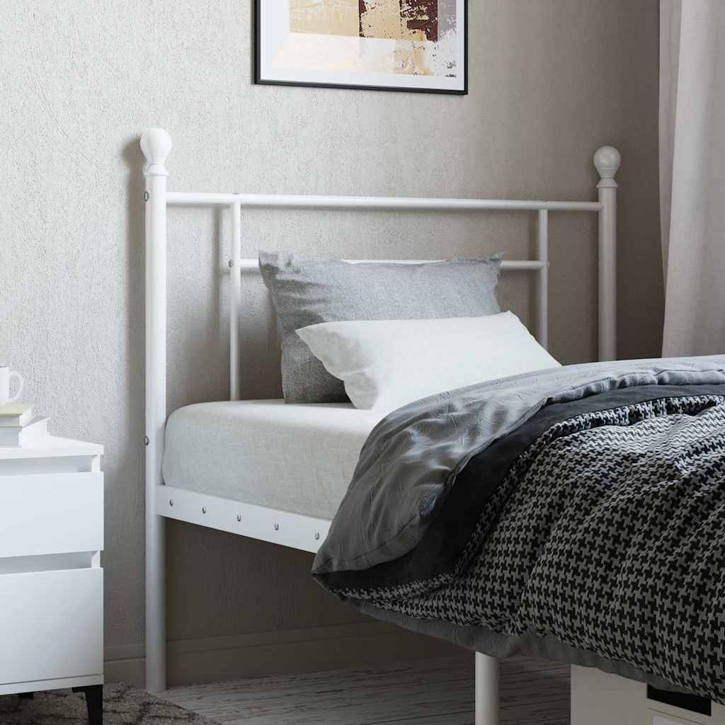 vidaXL Replacement Headboard 90 cm Metal Black