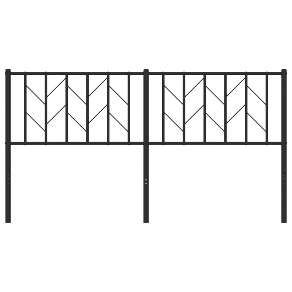 vidaXL Vervangend hoofdbord 90 cm metaal zwart