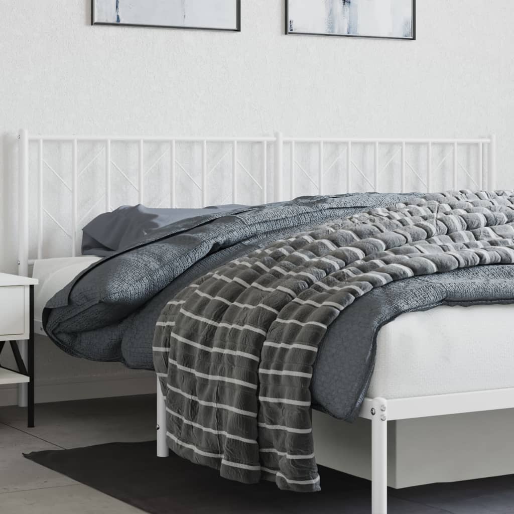 vidaXL Vervangend hoofdbord 90 cm metaal zwart