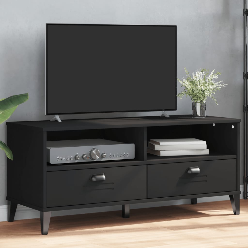 vidaXL Tv-meubel VIKEN bewerkt hout wit