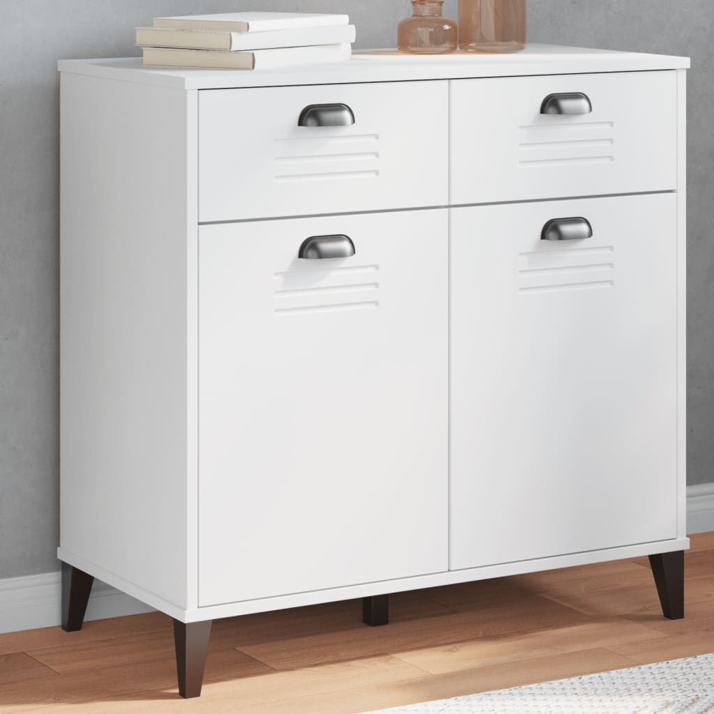 vidaXL Dressoir VIKEN 80x40x80 cm bewerkt hout wit