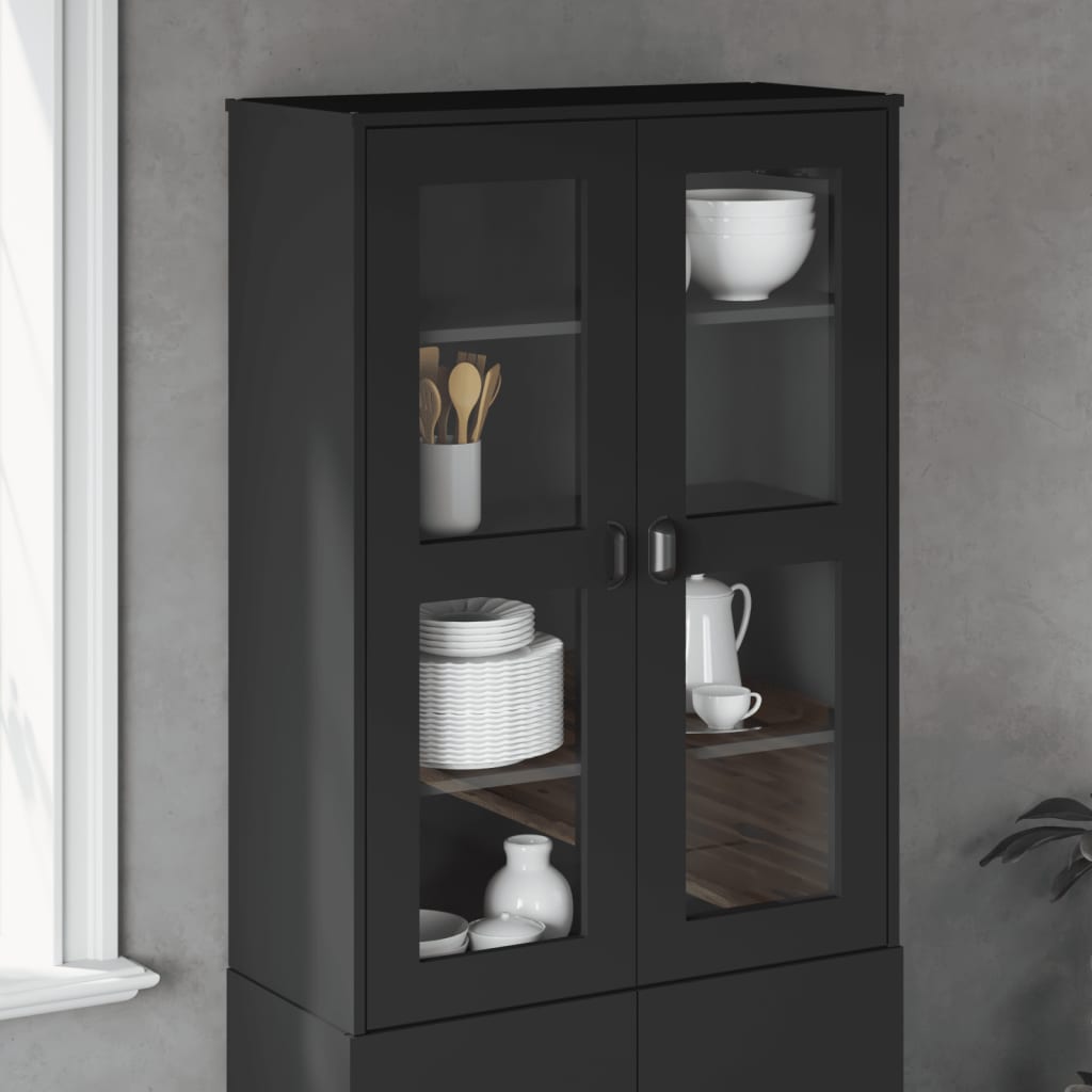 vidaXL Opzetkast VIKEN bewerkt hout wit