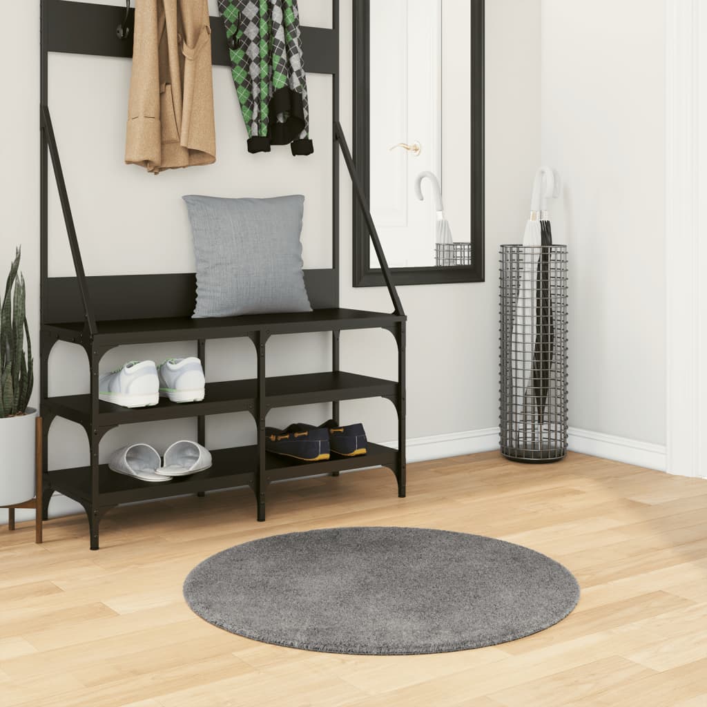 vidaXL Vloerkleed HUARTE laagpolig zacht wasbaar 60x110 cm antraciet