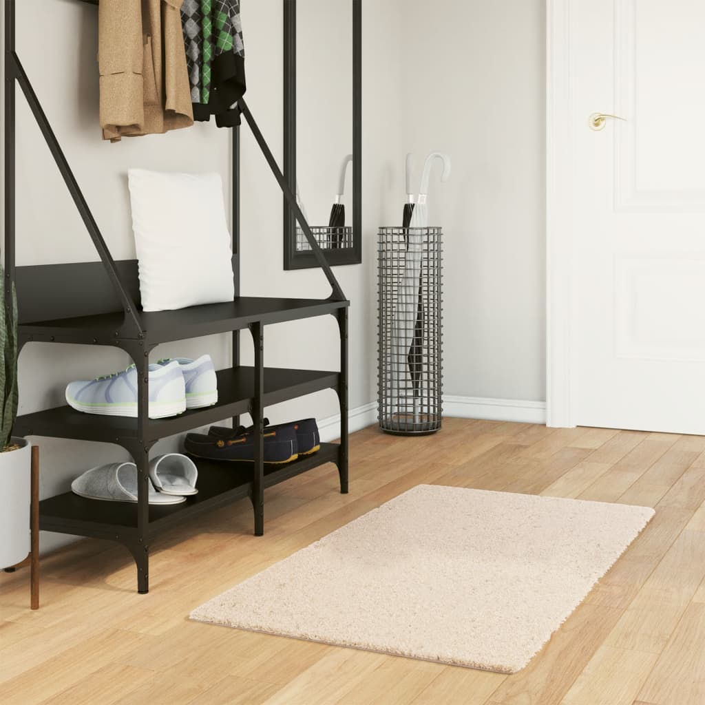 vidaXL Vloerkleed HUARTE laagpolig zacht wasbaar 60x110 cm antraciet