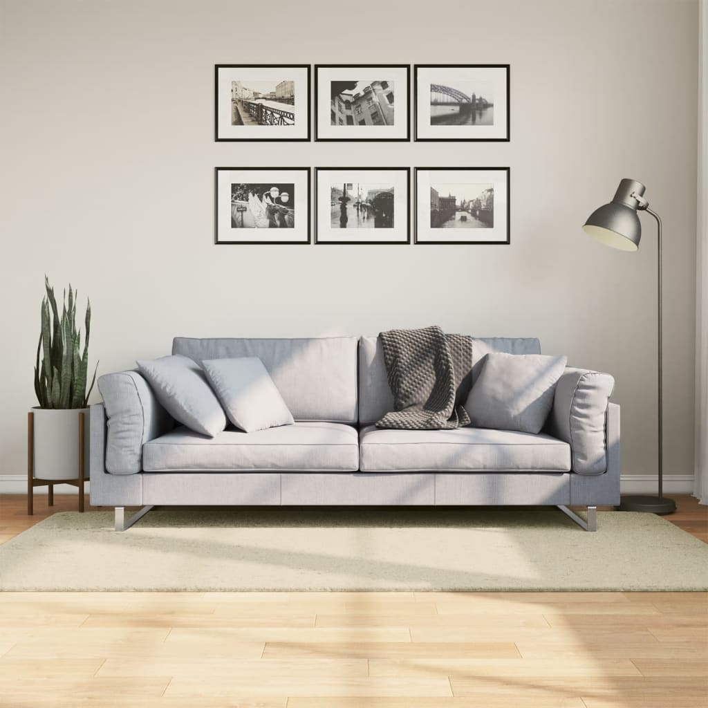 vidaXL Vloerkleed HUARTE laagpolig zacht wasbaar 60x110 cm antraciet