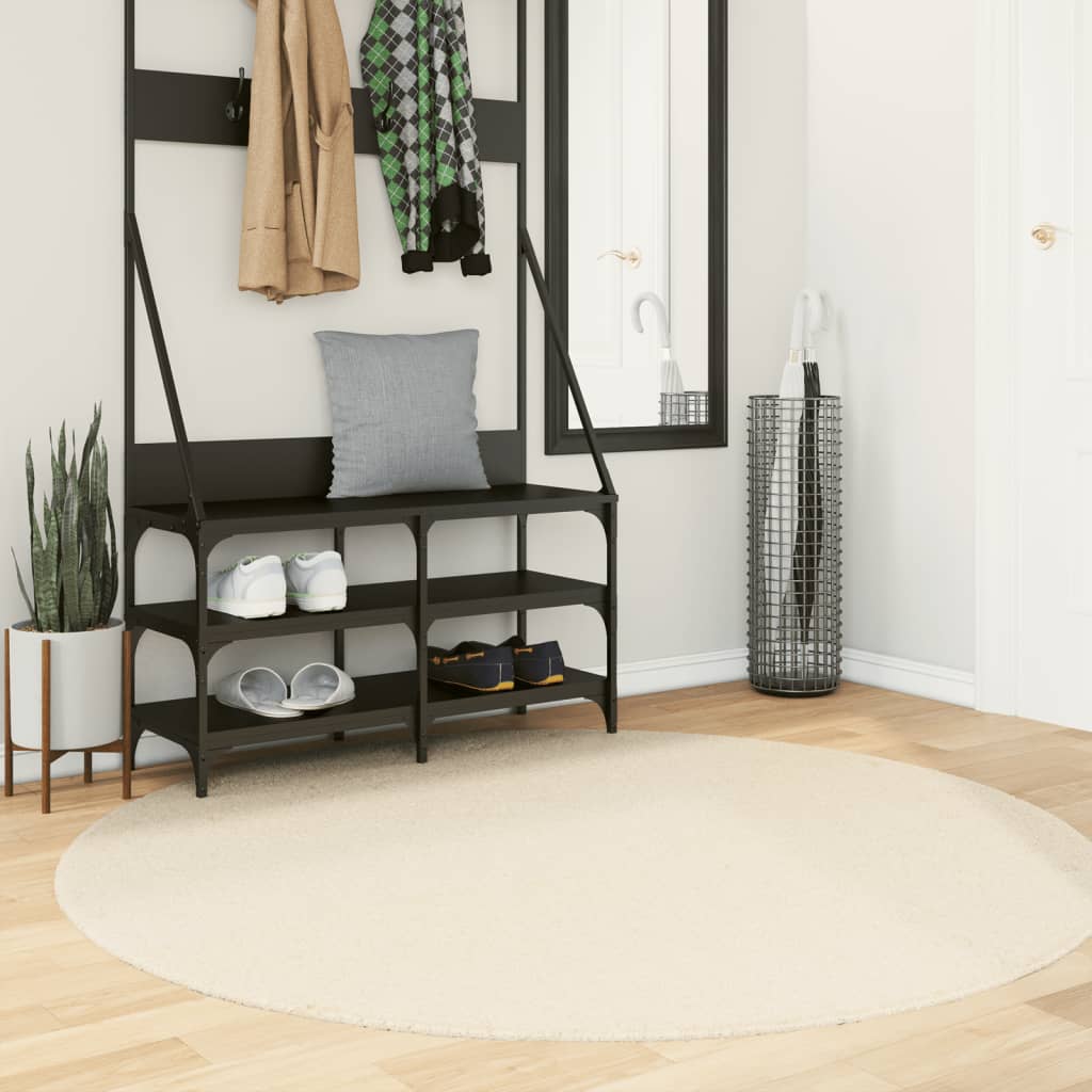 vidaXL Vloerkleed HUARTE laagpolig zacht wasbaar 60x110 cm antraciet