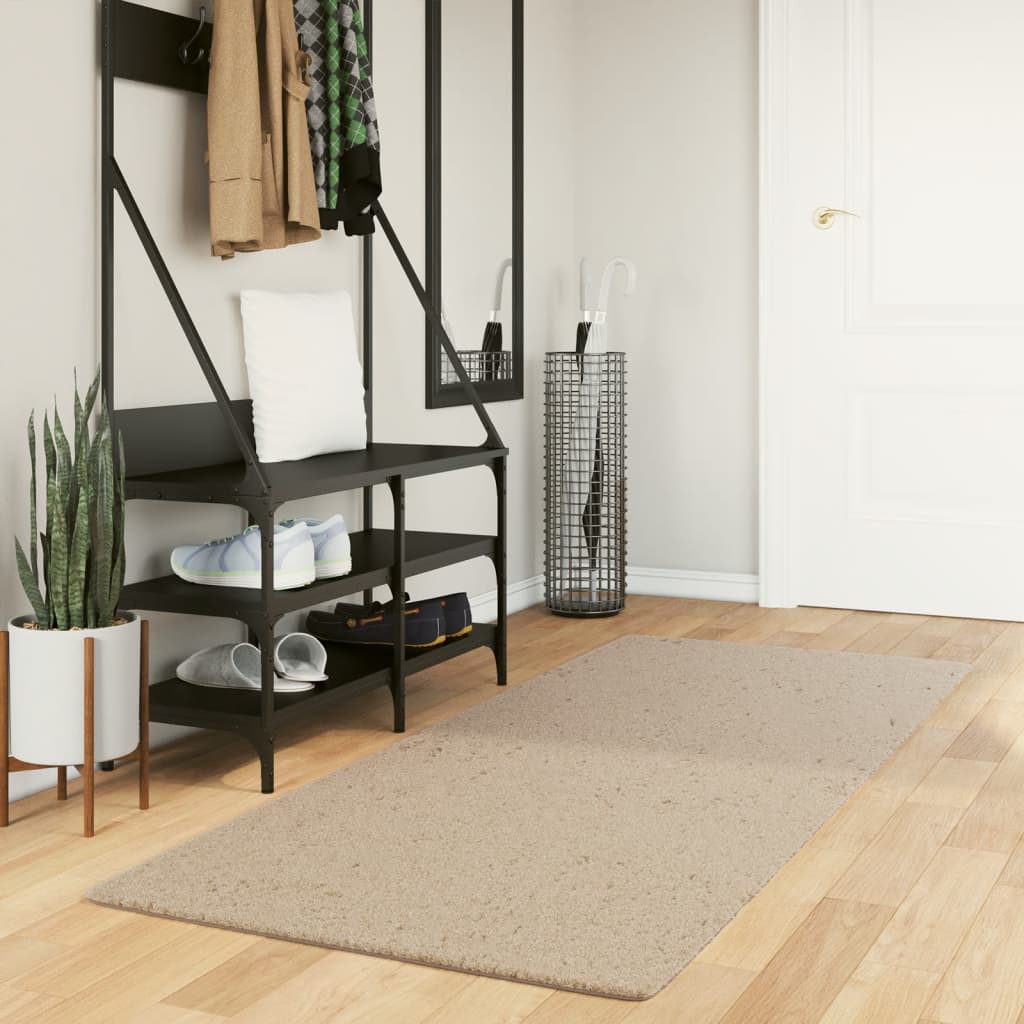 vidaXL Vloerkleed HUARTE laagpolig zacht wasbaar 60x110 cm antraciet