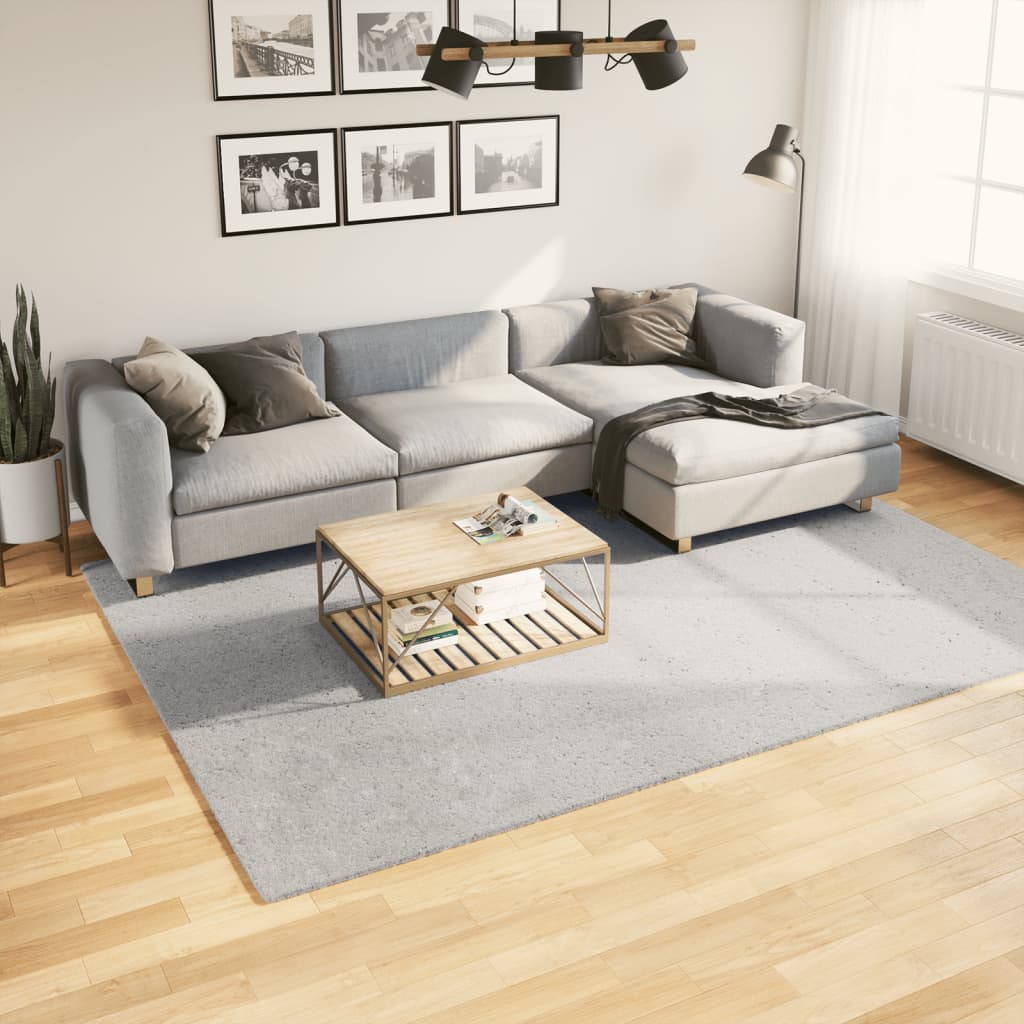 vidaXL Vloerkleed HUARTE laagpolig zacht wasbaar 60x110 cm antraciet