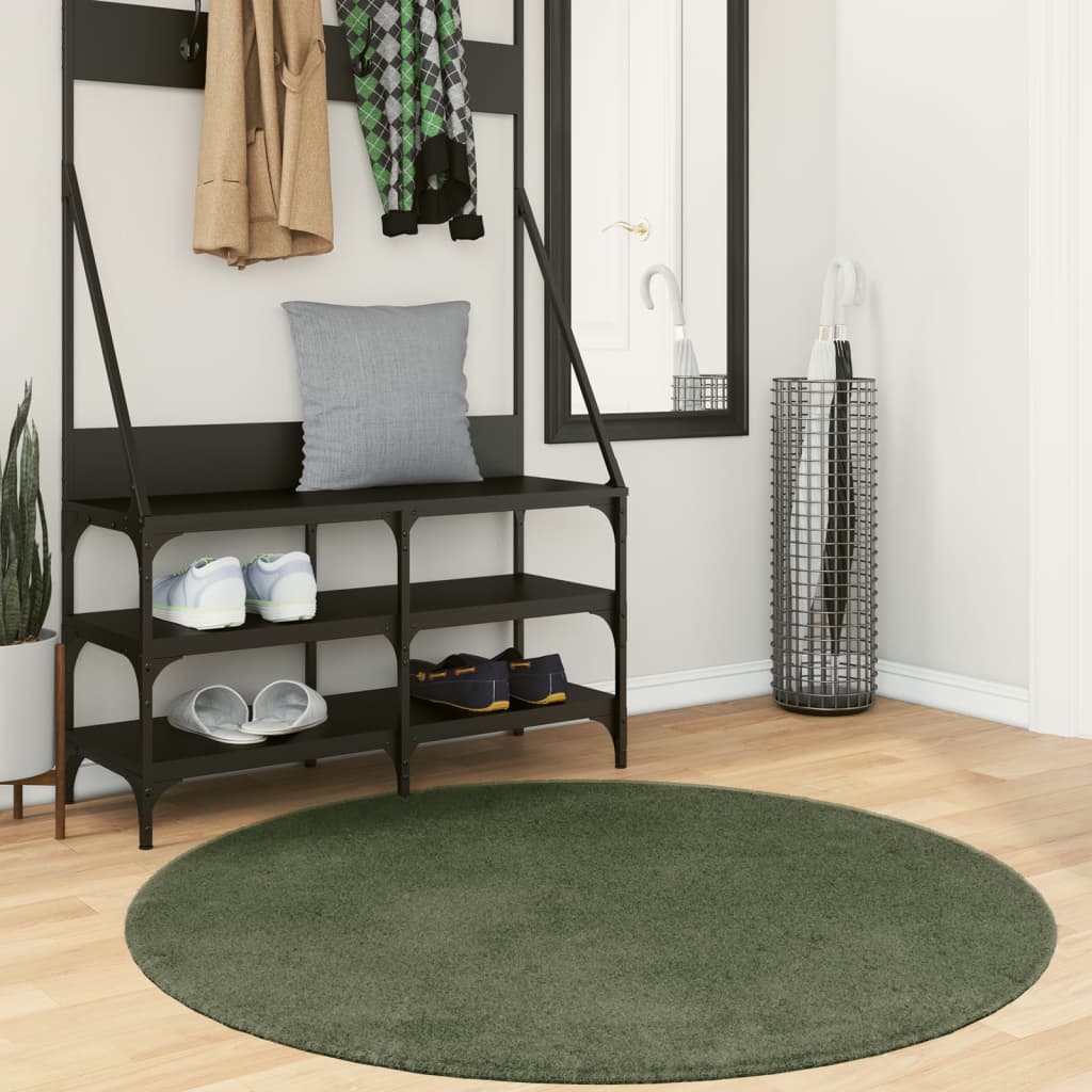 vidaXL Vloerkleed HUARTE laagpolig zacht wasbaar 60x110 cm antraciet
