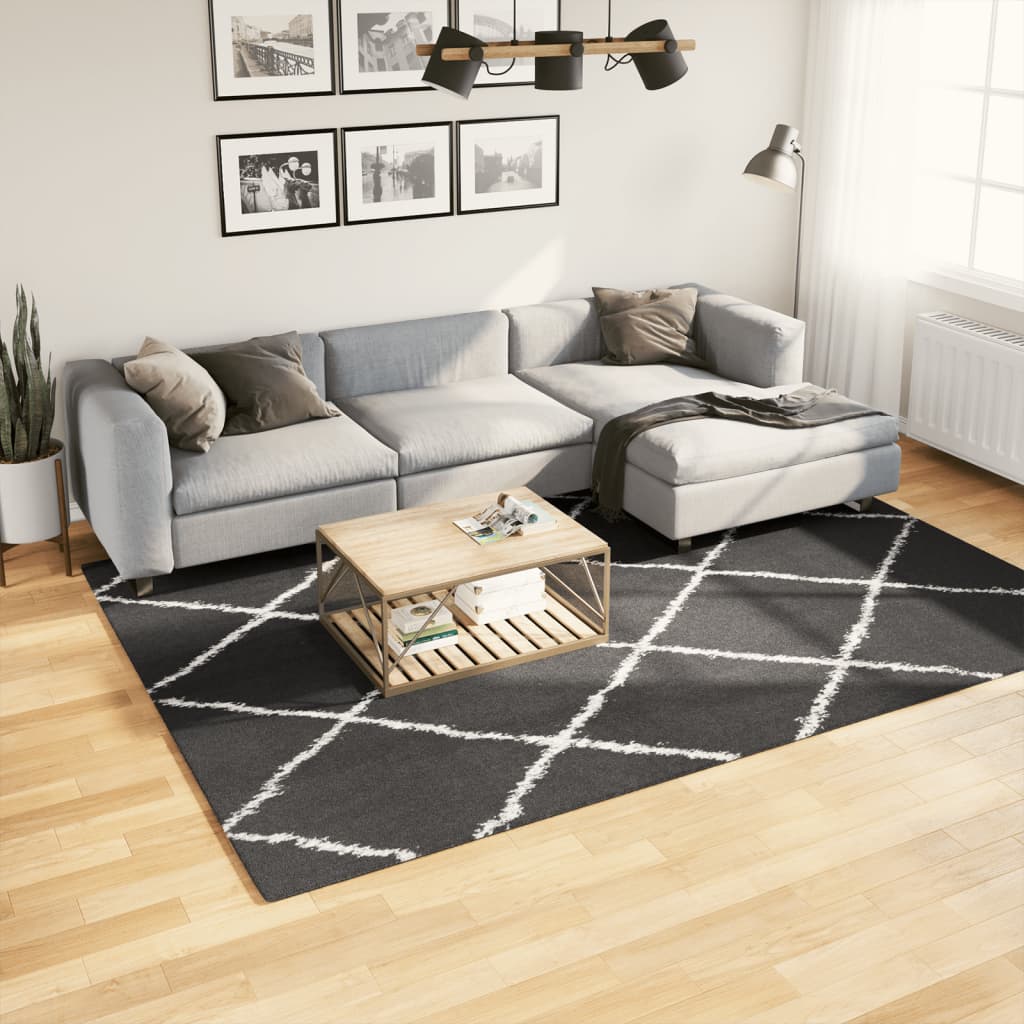 vidaXL Vloerkleed PAMPLONA shaggy hoogpolig modern 100x200 cm beige