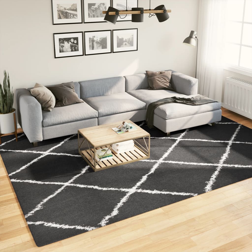 vidaXL Vloerkleed PAMPLONA shaggy hoogpolig modern 100x200 cm beige