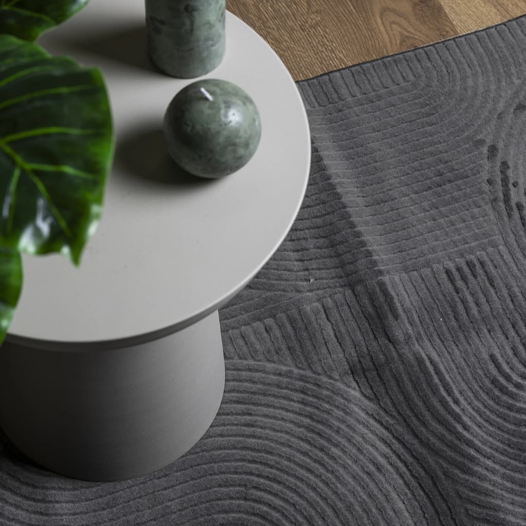 vidaXL Vloerkleed IZA laagpolig Scandinavisch 80x150 cm antraciet