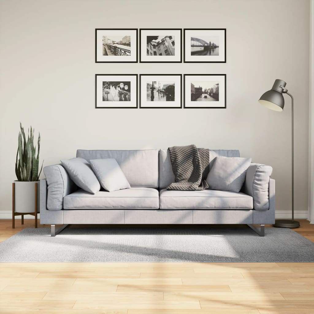 vidaXL Vloerkleed IZA laagpolig Scandinavisch 80x150 cm antraciet