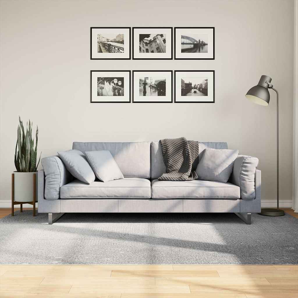 vidaXL Vloerkleed IZA laagpolig Scandinavisch 80x150 cm antraciet