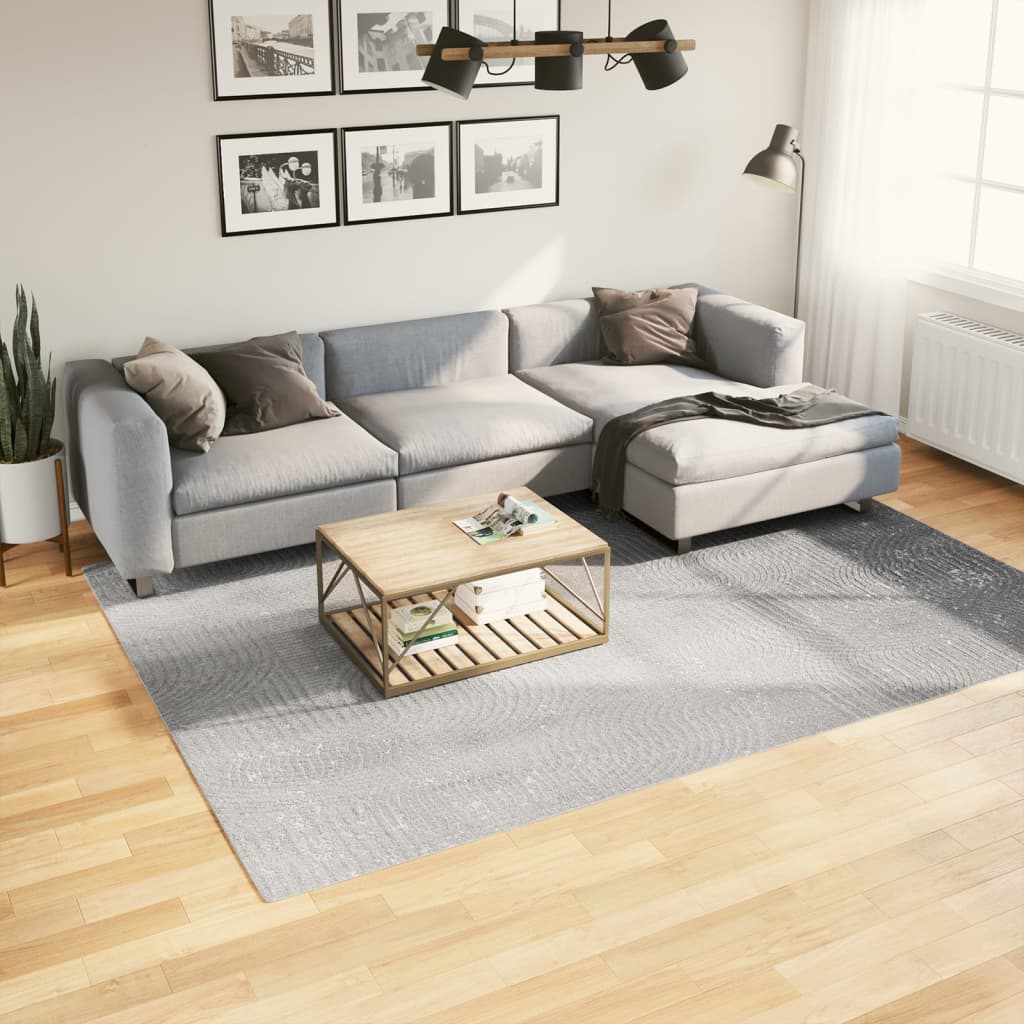 vidaXL Vloerkleed IZA laagpolig Scandinavisch 80x150 cm antraciet