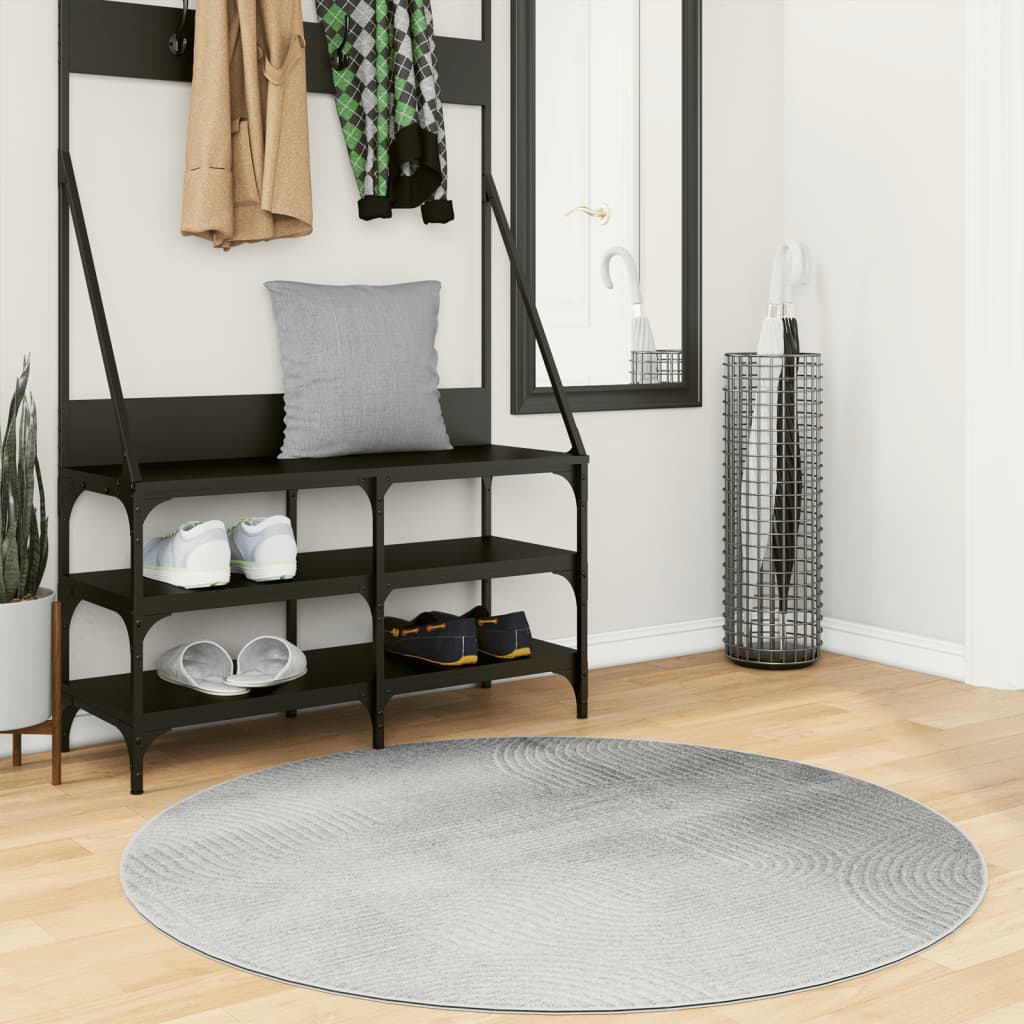 vidaXL Vloerkleed IZA laagpolig Scandinavisch 80x150 cm antraciet