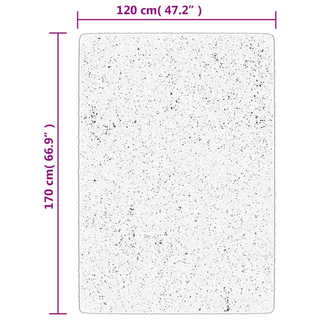 vidaXL Vloerkleed ISTAN hoogpolig glanzend 80x150 cm antracietkleurig
