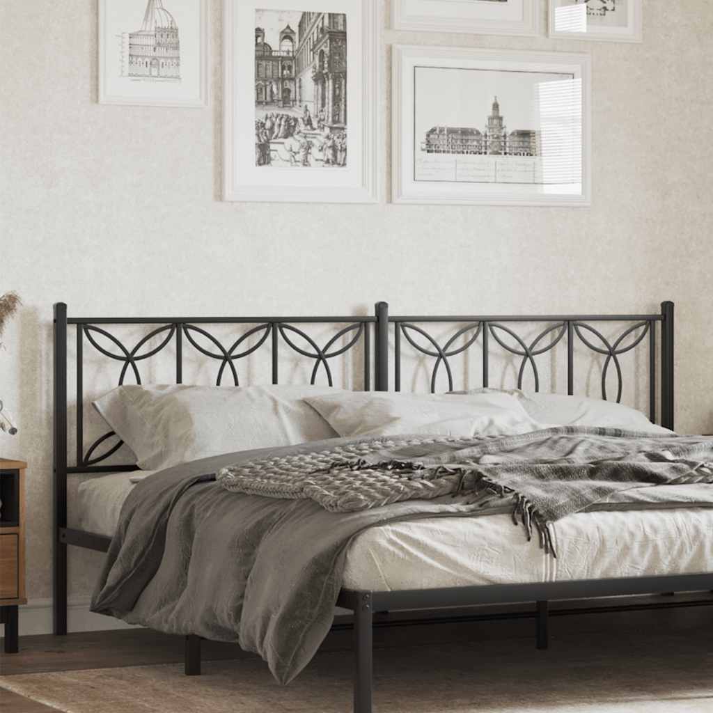 vidaXL Replacement Headboard 100 cm Metal Black
