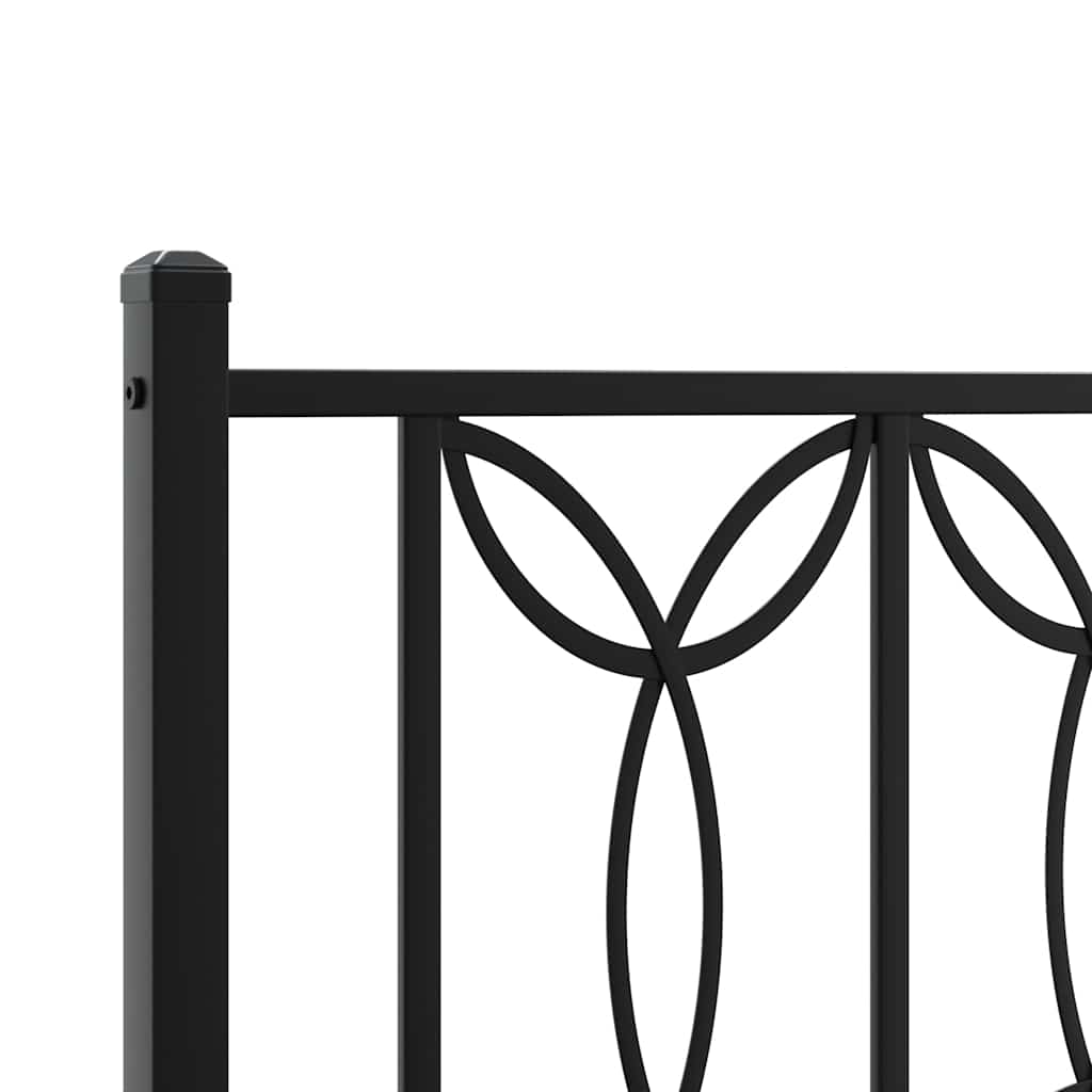 vidaXL Replacement Headboard 100 cm Metal Black
